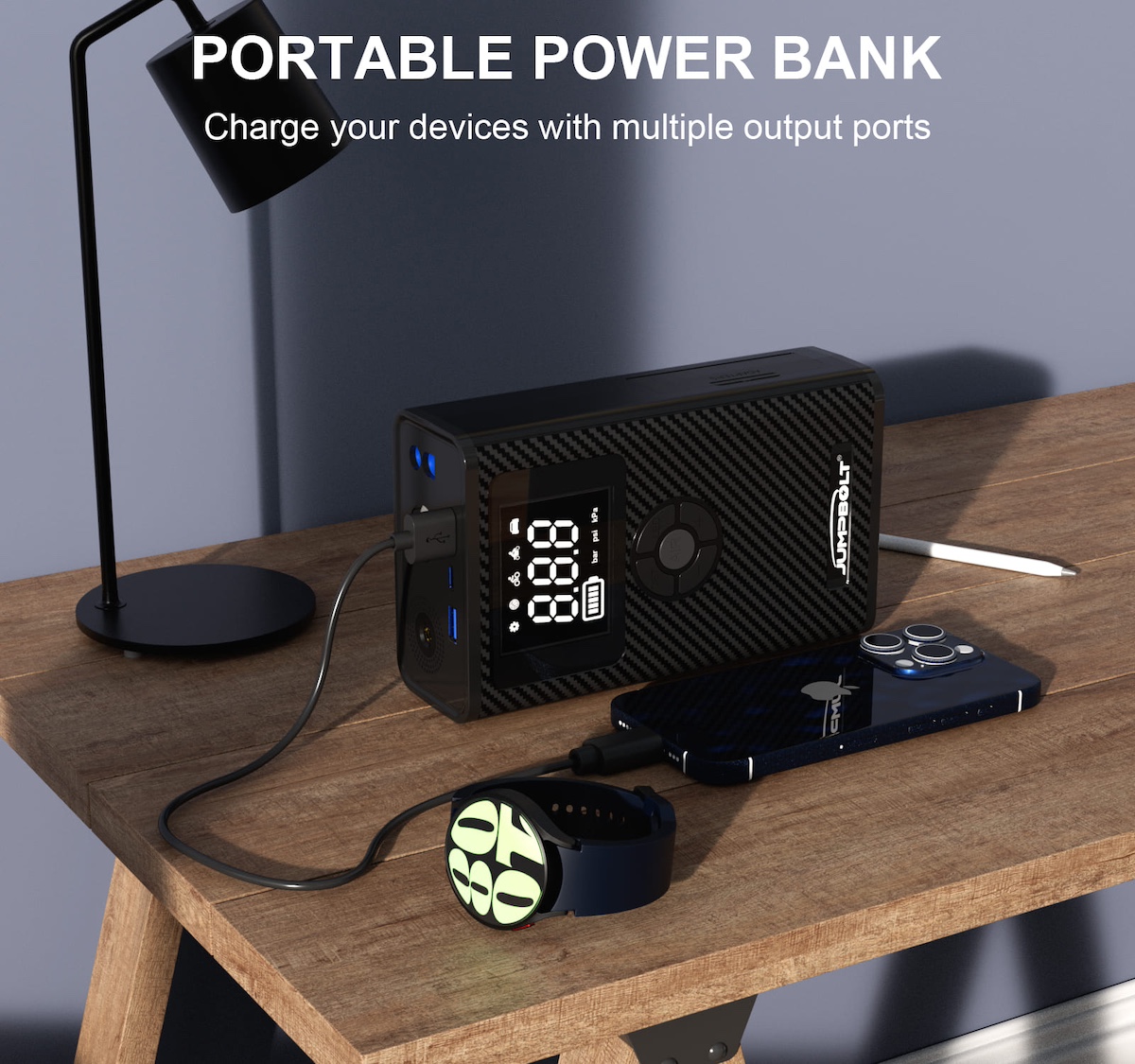 Портативный аккумулятор Power Bank и автомобильный аварийный стартер