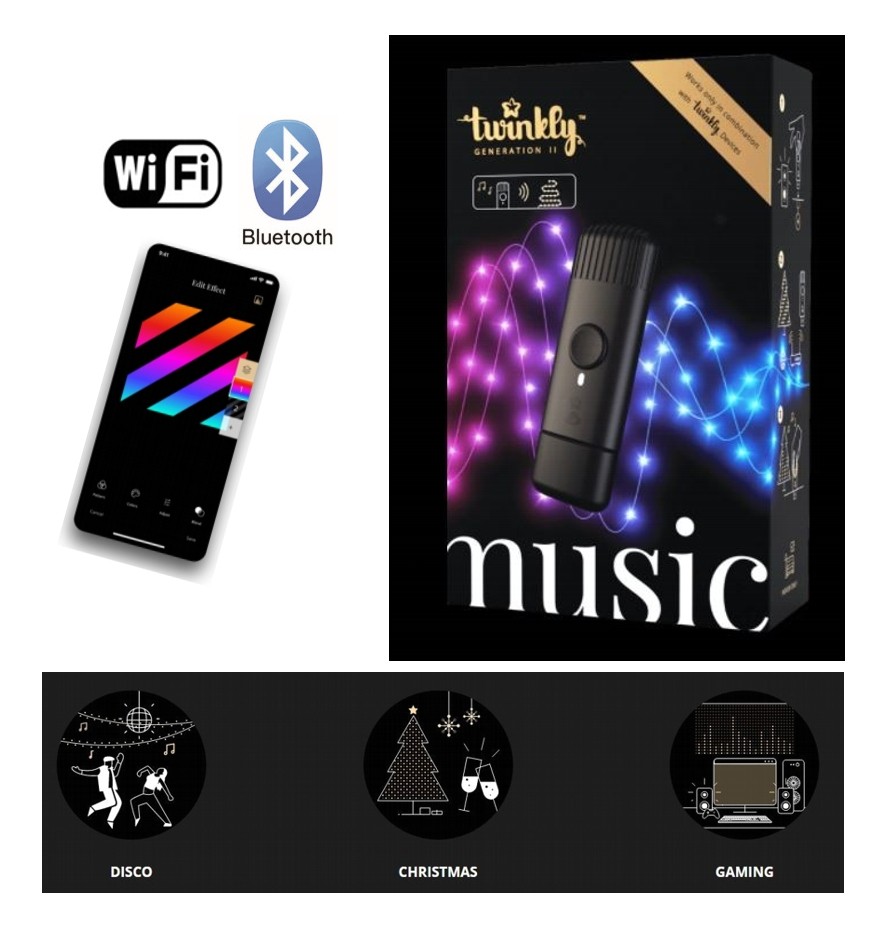 Twinkly MUSIC DONGLE - музыкальный контроллер для светодиодных фонарей +  Wi-Fi + BT | Cool Mania