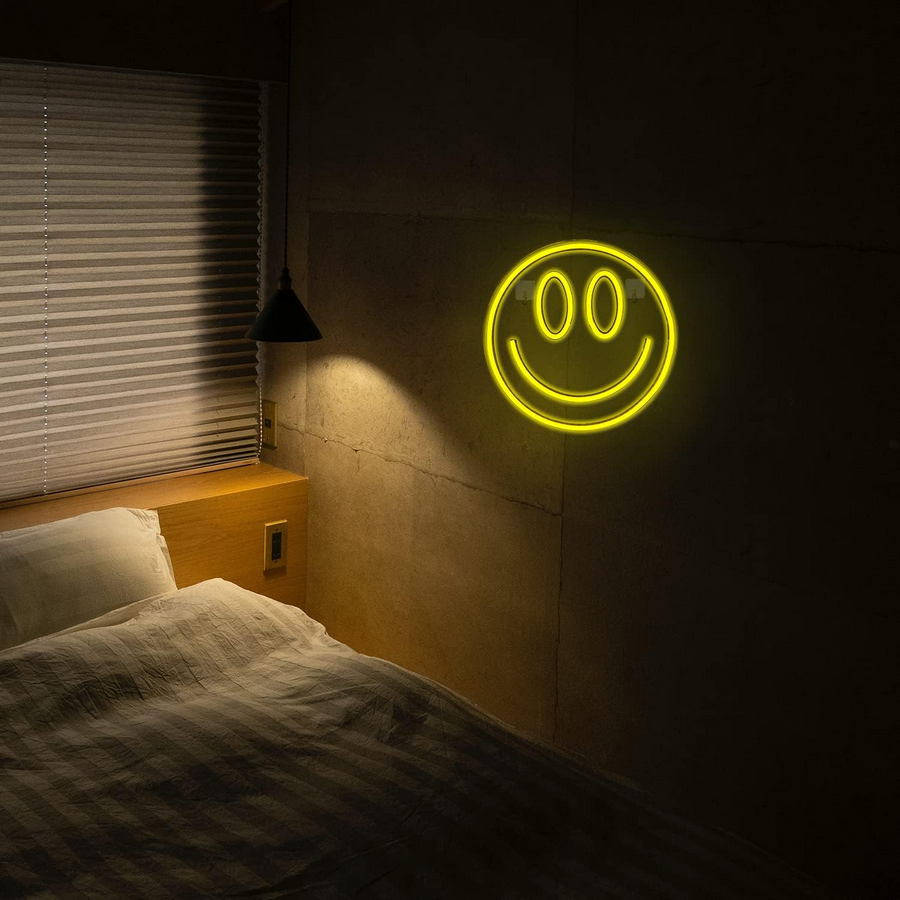 смайлик свет светодиодная надпись логотип реклама улыбка