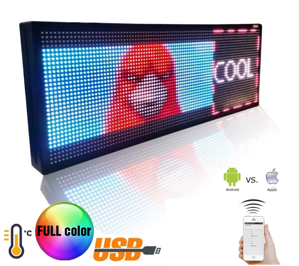 Wifi LED banner - полноцветный дисплей 100 см х 27 см | Cool Mania